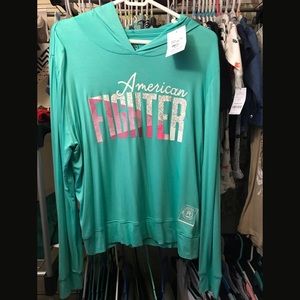 NWT American Fighter Hooded Shirt